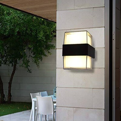 DOUBLE GLASS SQ WALL LIGHT